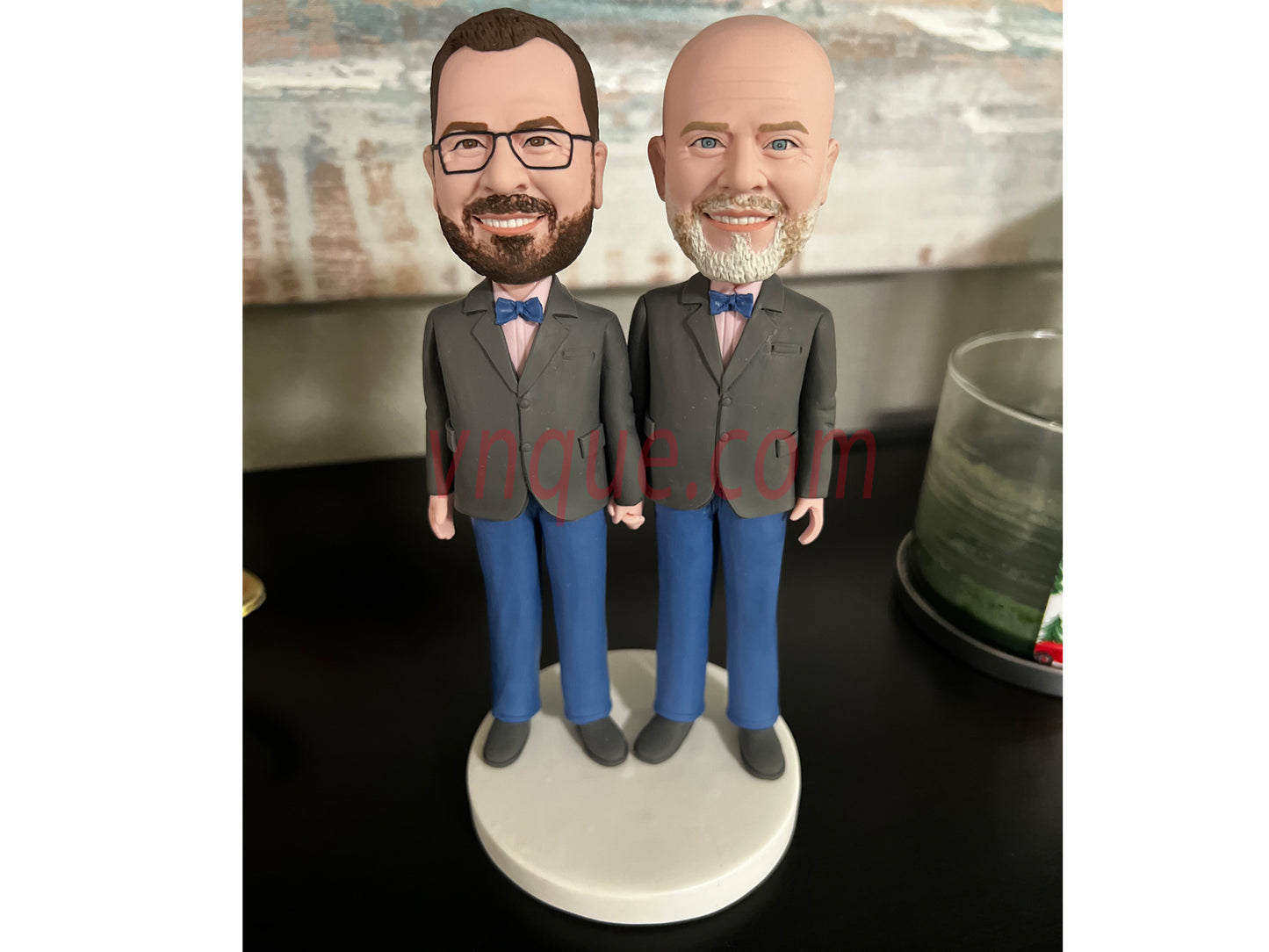 Gay Wedding Toppers , 2 grooms cake topper,Custom bobblehead,gay cake topper,gay man wedding, gay cake,gay wedding