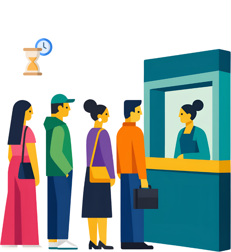VnQue header logo – Digital Queue Management System software