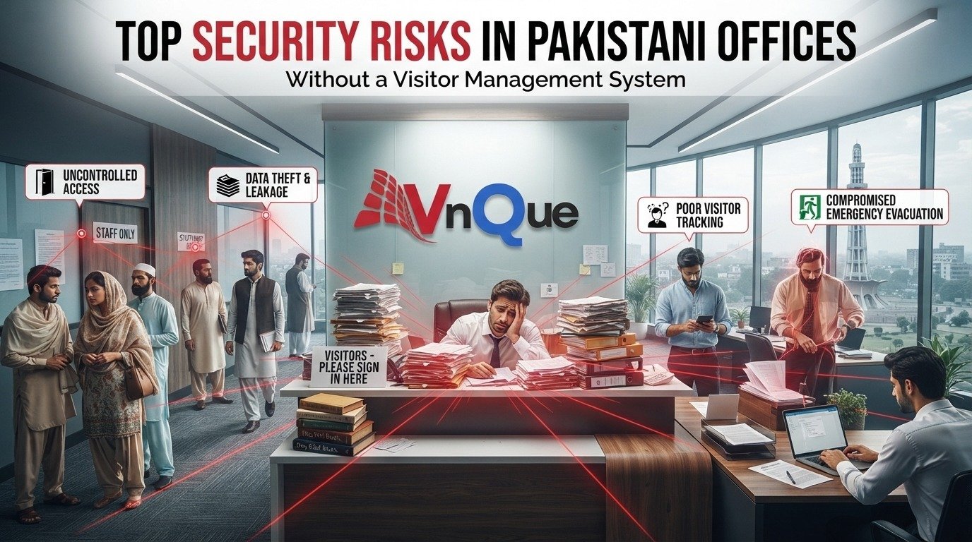 Top Security Risks in Pakistani Offices Without a Visitor Management System | VNQue